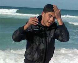 Mostafa Abu-Jarad, 21, was working on his farm in Beit Laheya when the Israelis shot him. Photo credit: Middle East Monitor