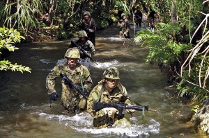 US Marines training in Okinawa, Japan